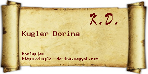 Kugler Dorina névjegykártya